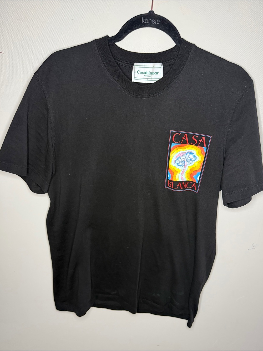 Casablanca Black Graphic Logo Short Sleeve Tee
